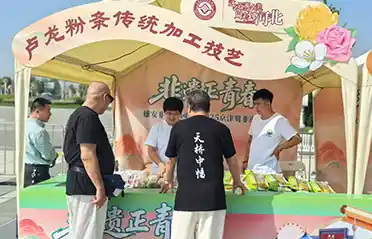 Lulong Vermicelli มาถึง Xiong'an: อุตสาหกรรมมันฝรั่ง Qinhuangdao Tongyou จัดแสดงผลิตภัณฑ์ในนิทรรศการร่วมมรดกทางวัฒนธรรมที่จับต้องไม่ได้ปักกิ่ง-เทียนจิน-เหอเป่ยประจำปี 2025